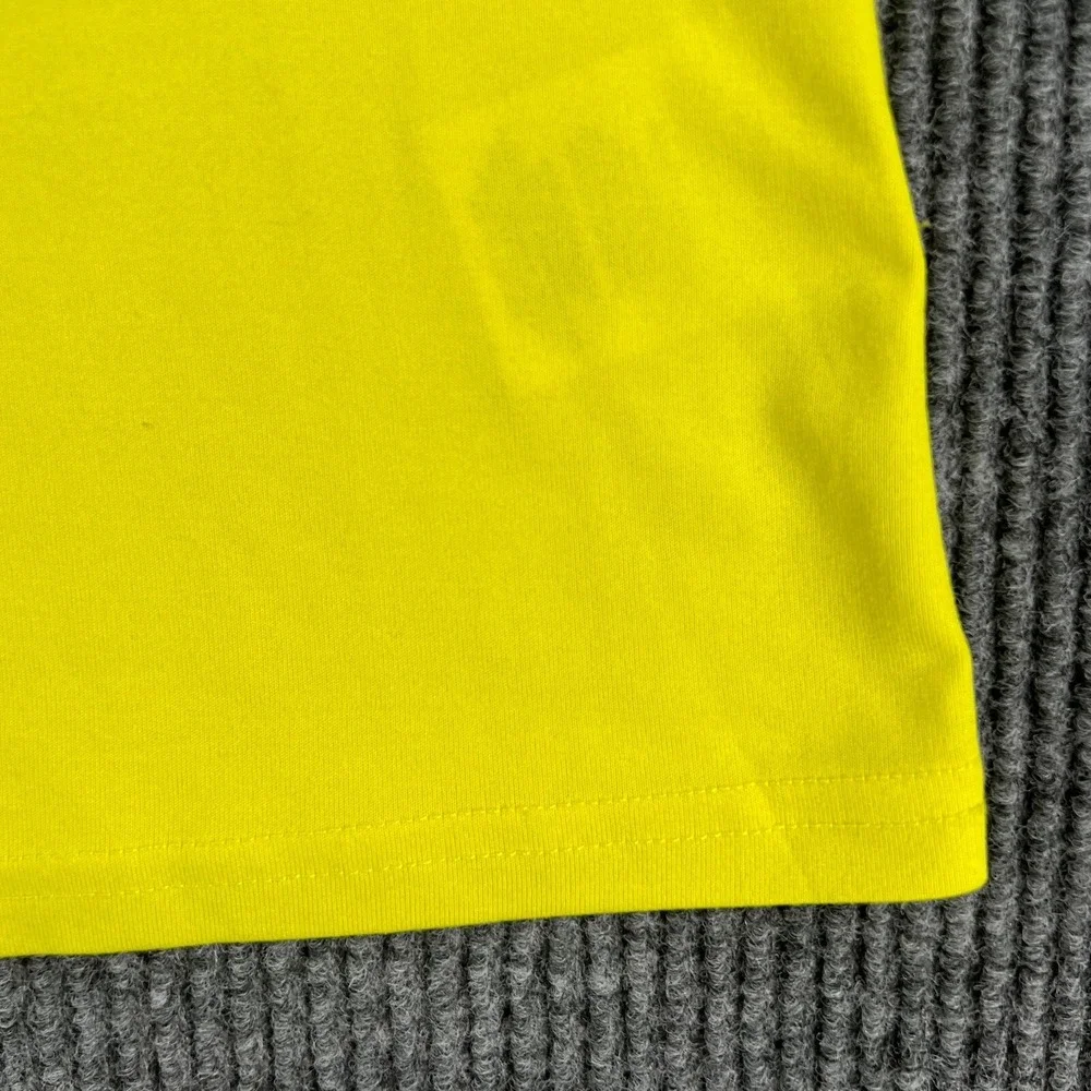 Nike Shirt Dri Fit Womens‎ Small Yellow Short Sleeve V Neck Regular Fit Gym Run